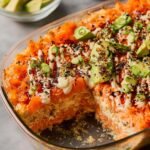Salmon Sushi Bake with