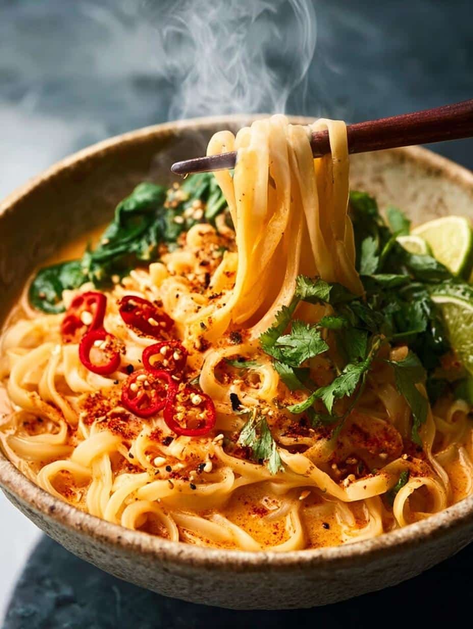 Spicy Coconut Noodles: 7 Delicious Ways to Enjoy - Spicy Coconut Noodles - main visual representation
