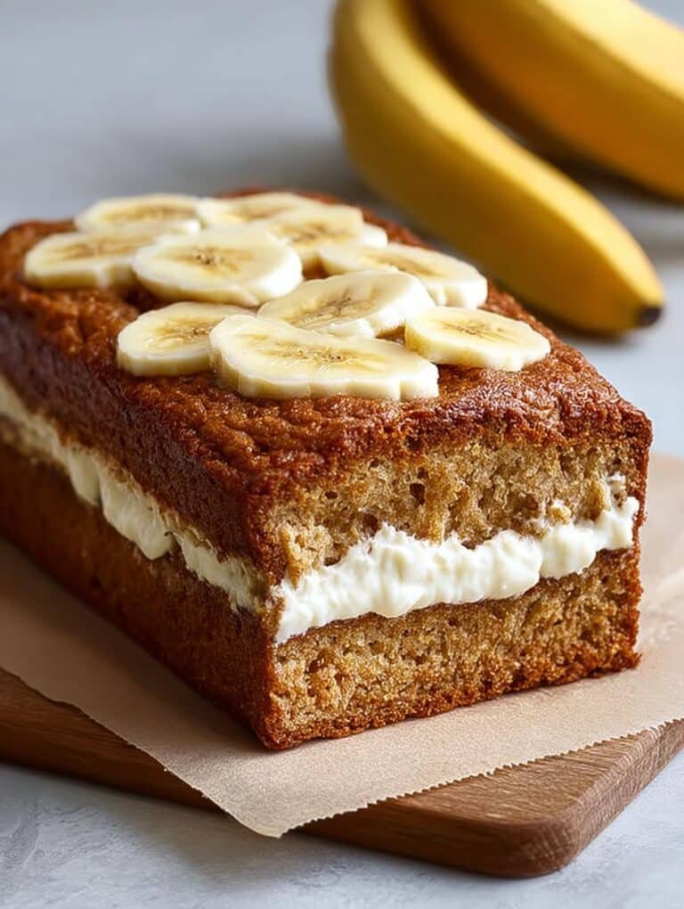 Banana Bread with Cream