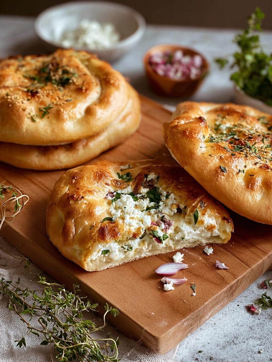 Deliciously golden Cheese Fatayer pastries on a baking sheet, ready to be savored