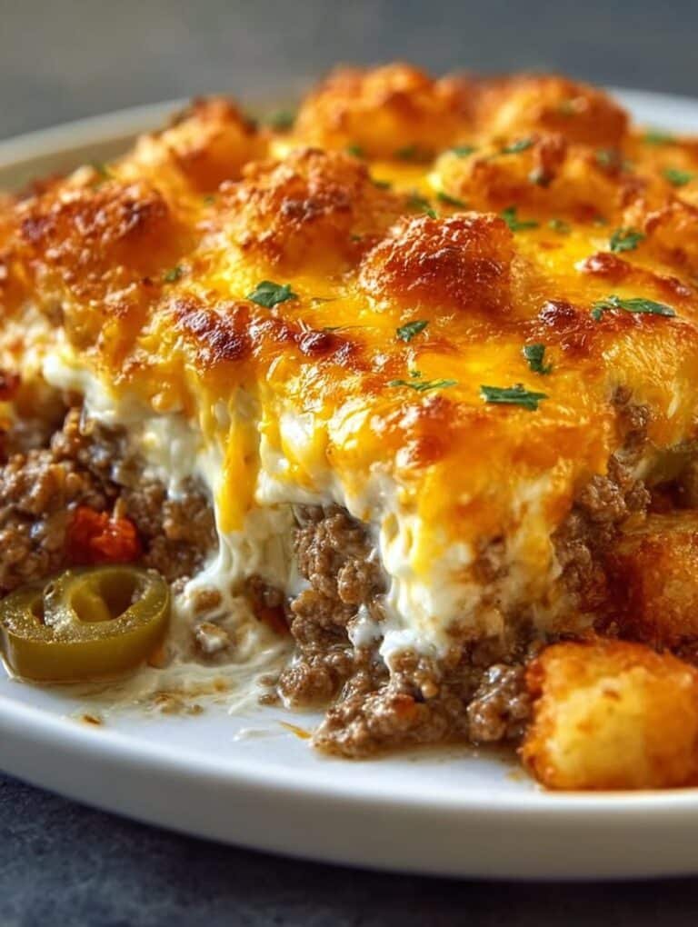 Cheesy Ground Beef Tater