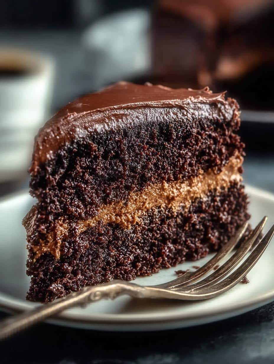 Deliciously moist Chocolate Cake with Mayonnaise, a perfect eggless dessert