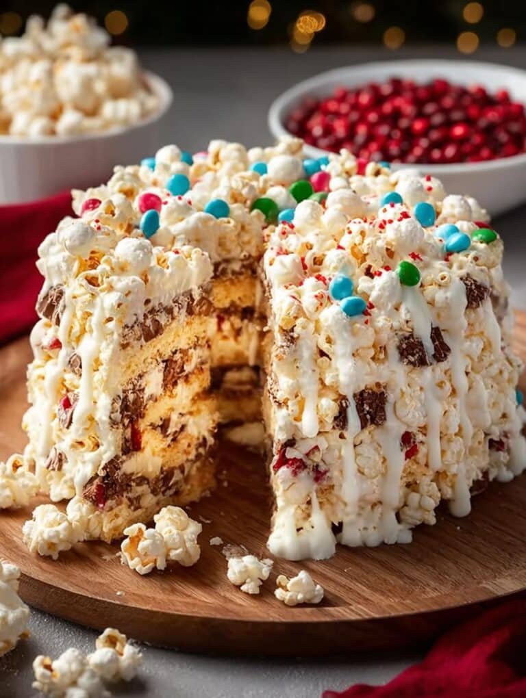 Christmas Popcorn Cake