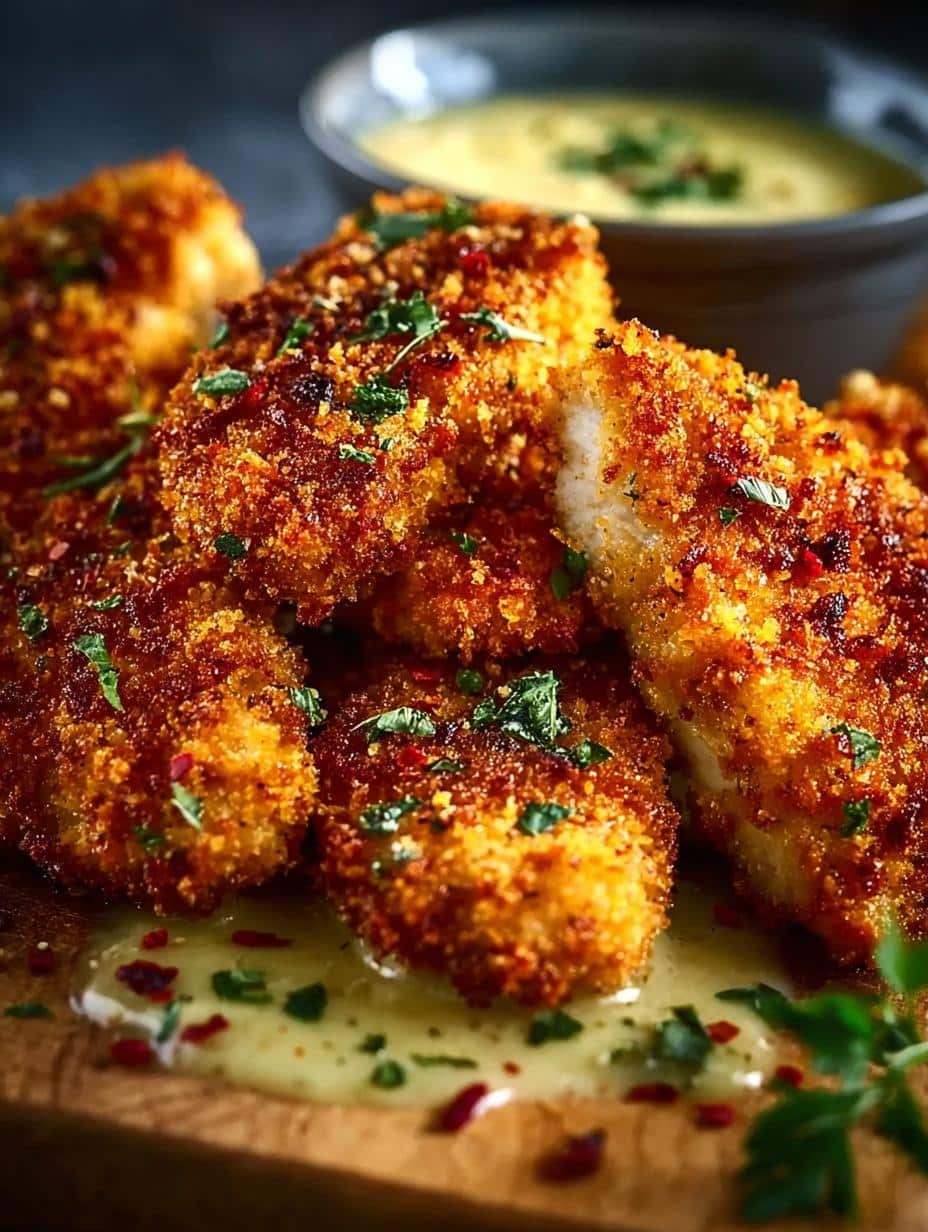 Crispy Parmesan Chicken: 5 Secrets for Perfect Crunch - Close-up of a perfectly golden and crispy Parmesan chicken cutlet
