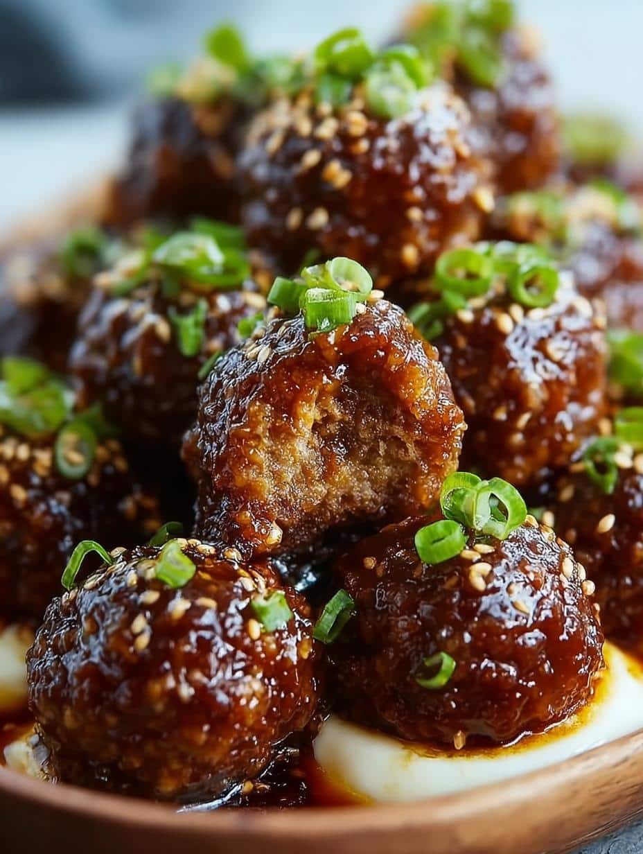 Delicious Crockpot Honey Garlic Meatballs served in a bowl with a rich, glossy sauce, ready to eat