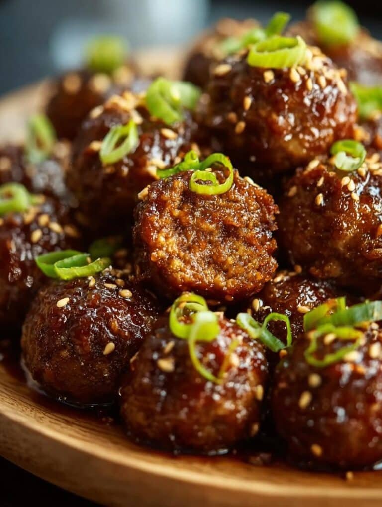Crockpot Honey Garlic Meatballs