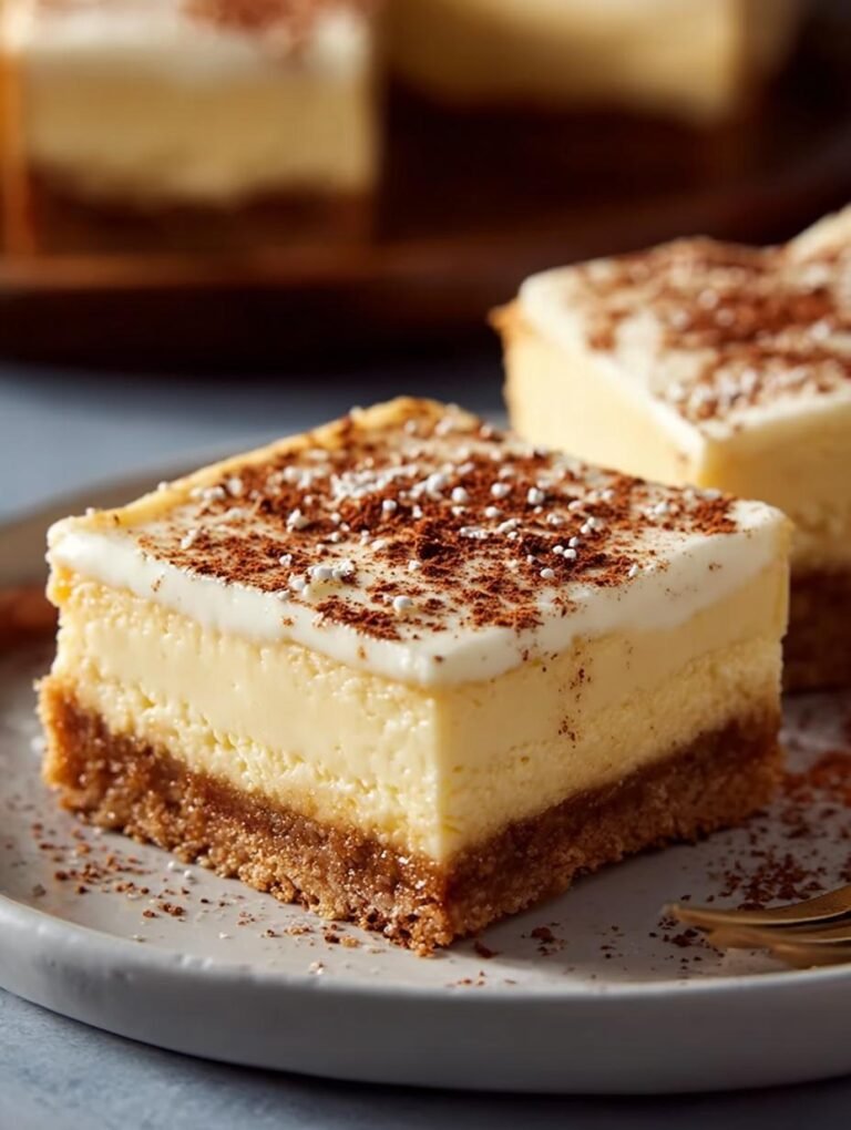 Eggnog Cheesecake Bars