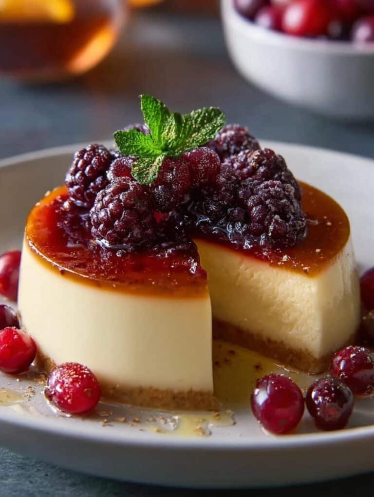 Eggnog Panna Cotta with
