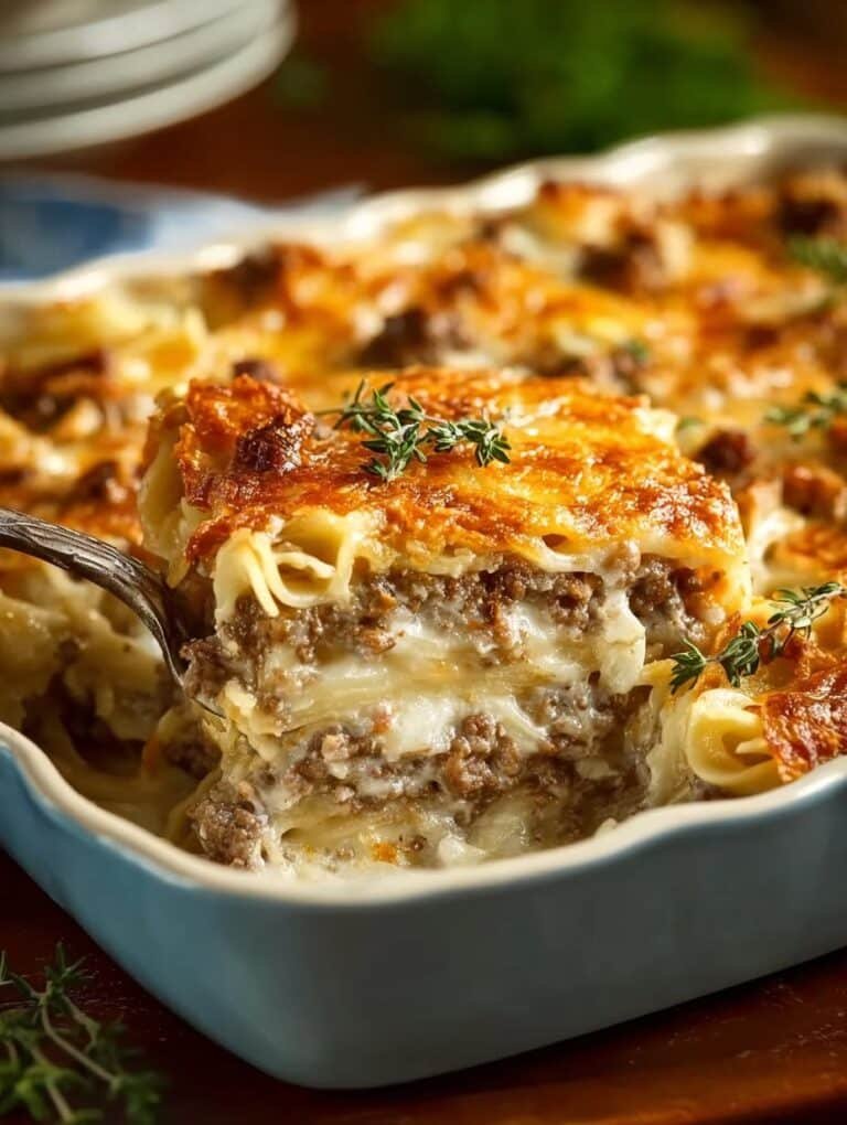 French Onion Beef Casserole