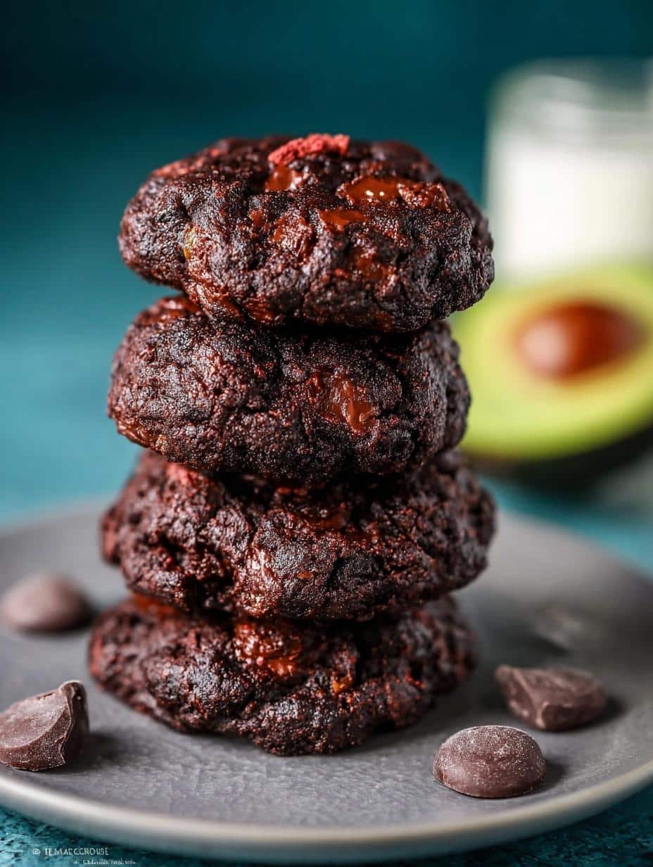 Healthy Chocolate Avocado Cookies