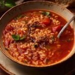 Hearty Tomato Rice Soup