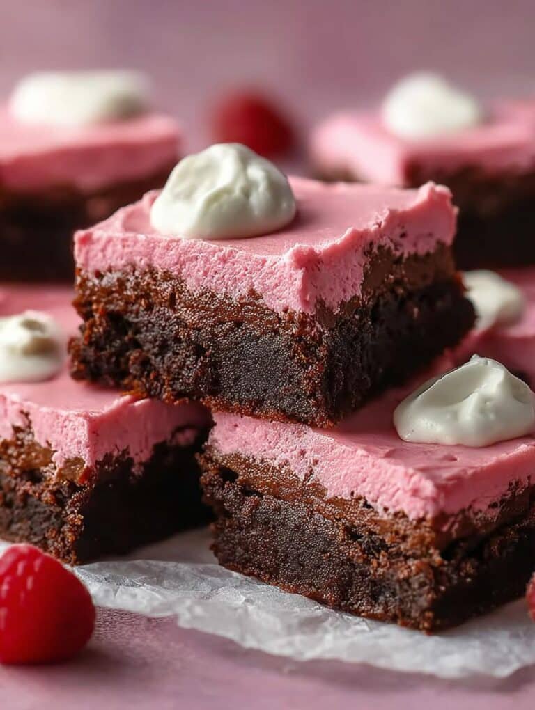 Pink Frosted Brownies Incredible