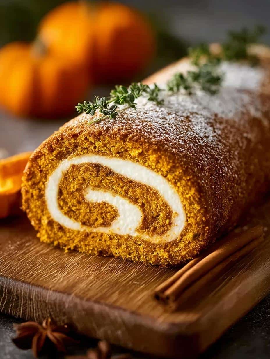 Classic Pumpkin Roll with Creamy Filling Delight - Pumpkin Roll with Creamy - additional detail