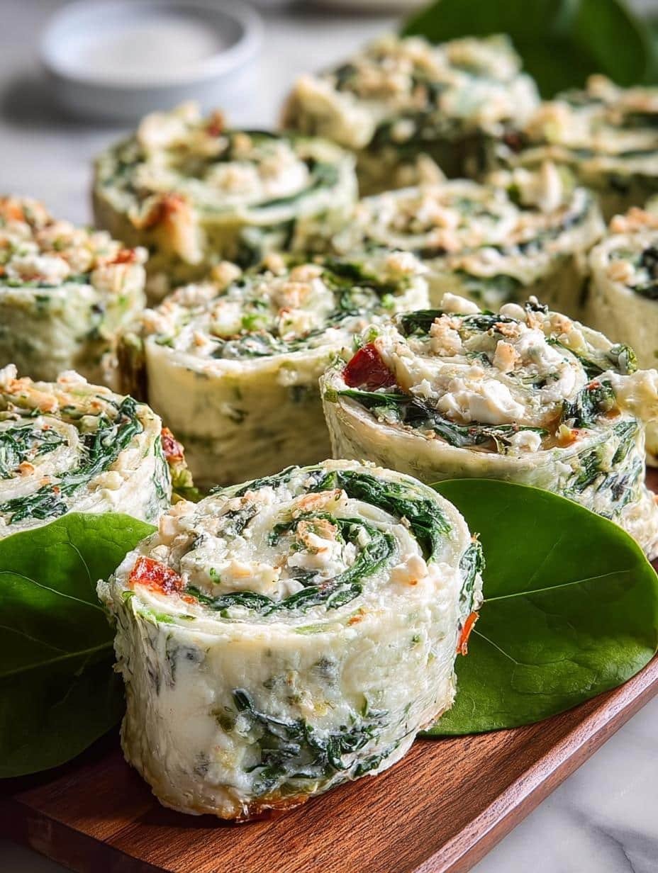 Spinach Artichoke Dip Pinwheels