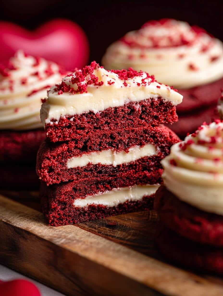Delicious ?utm Source=rss&utm Medium=rss&utm Campaign=red Velvet Cookies with cream cheese frosting and sprinkles