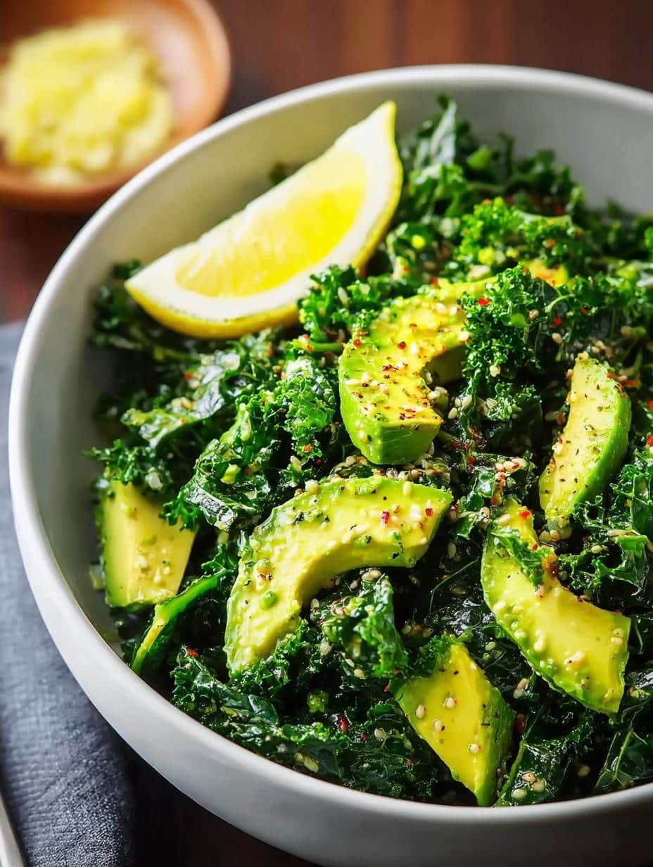 Avocado Lemon Kale Salad