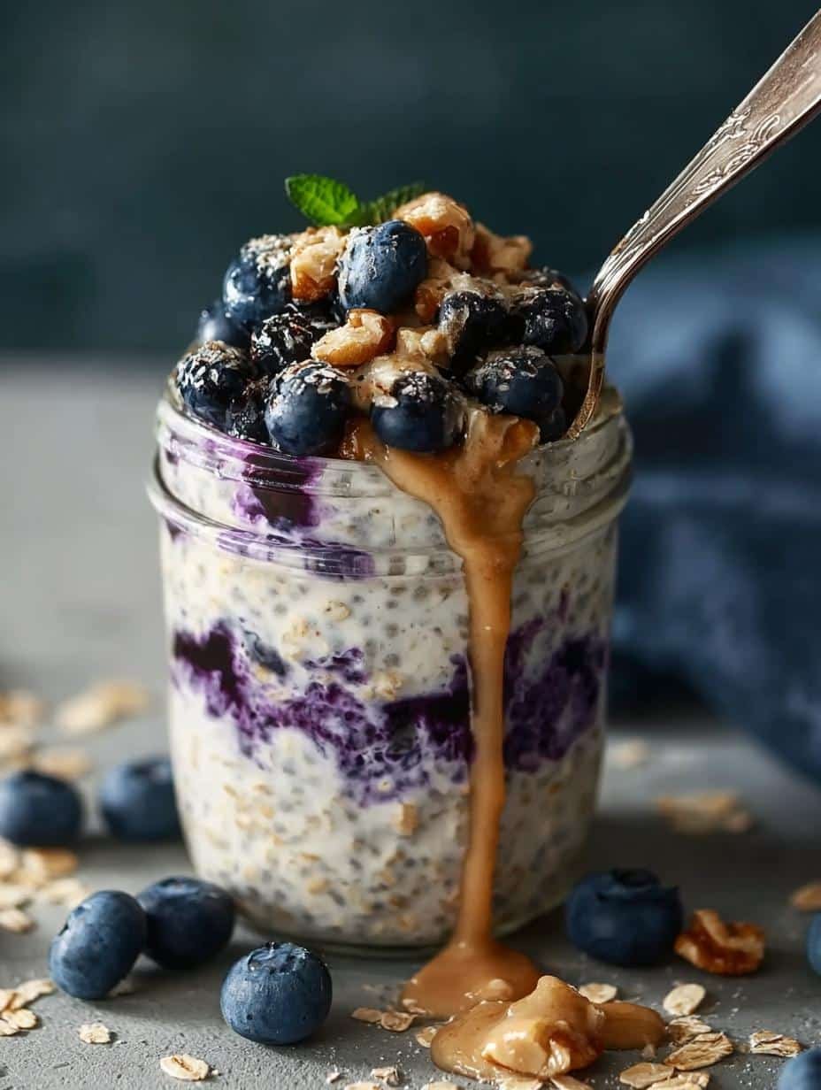 Blueberry Overnight Oats with