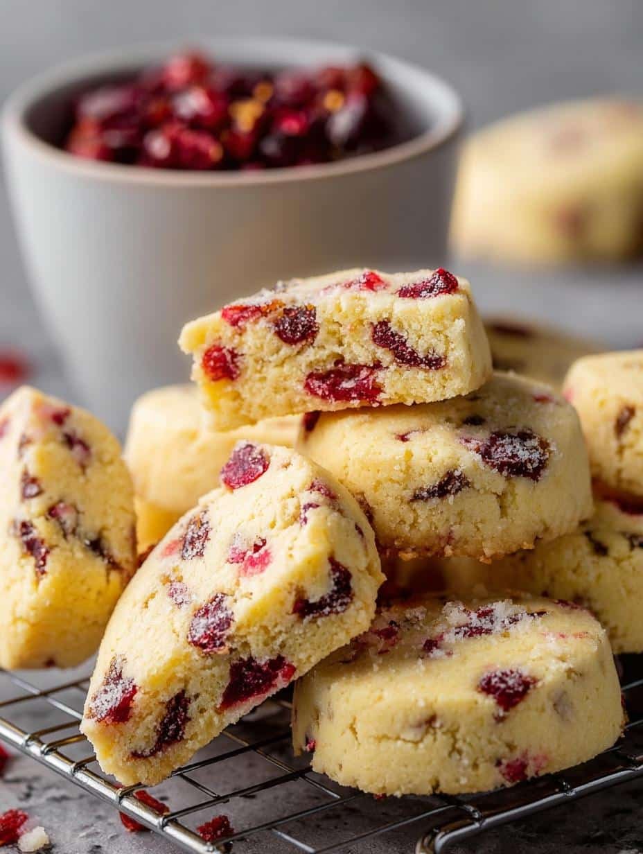 Citrus Cranberry Shortbread Cookies: 5 Easy Steps - Citrus Cranberry Shortbread Cookies - additional detail