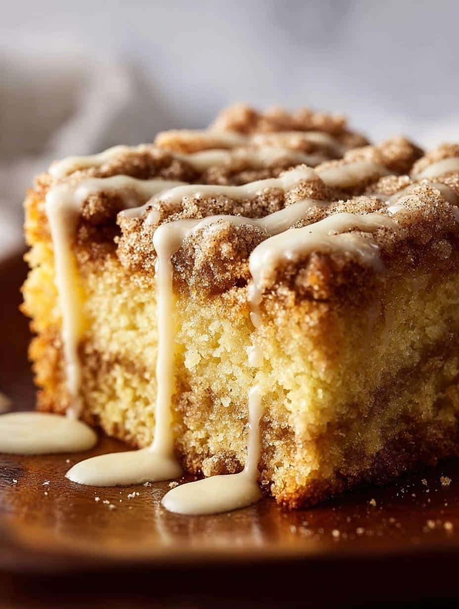 Eggnog Coffee Cake with Buttery Crumb Topping Delight - Eggnog Coffee Cake with - additional detail