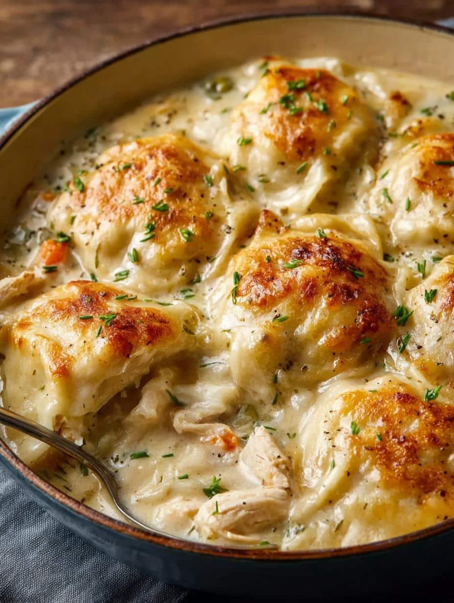 One Pot Chicken Dumplings