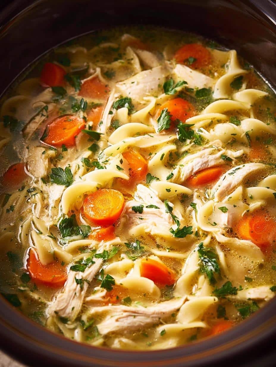 Slow Cooker Chicken Noodle