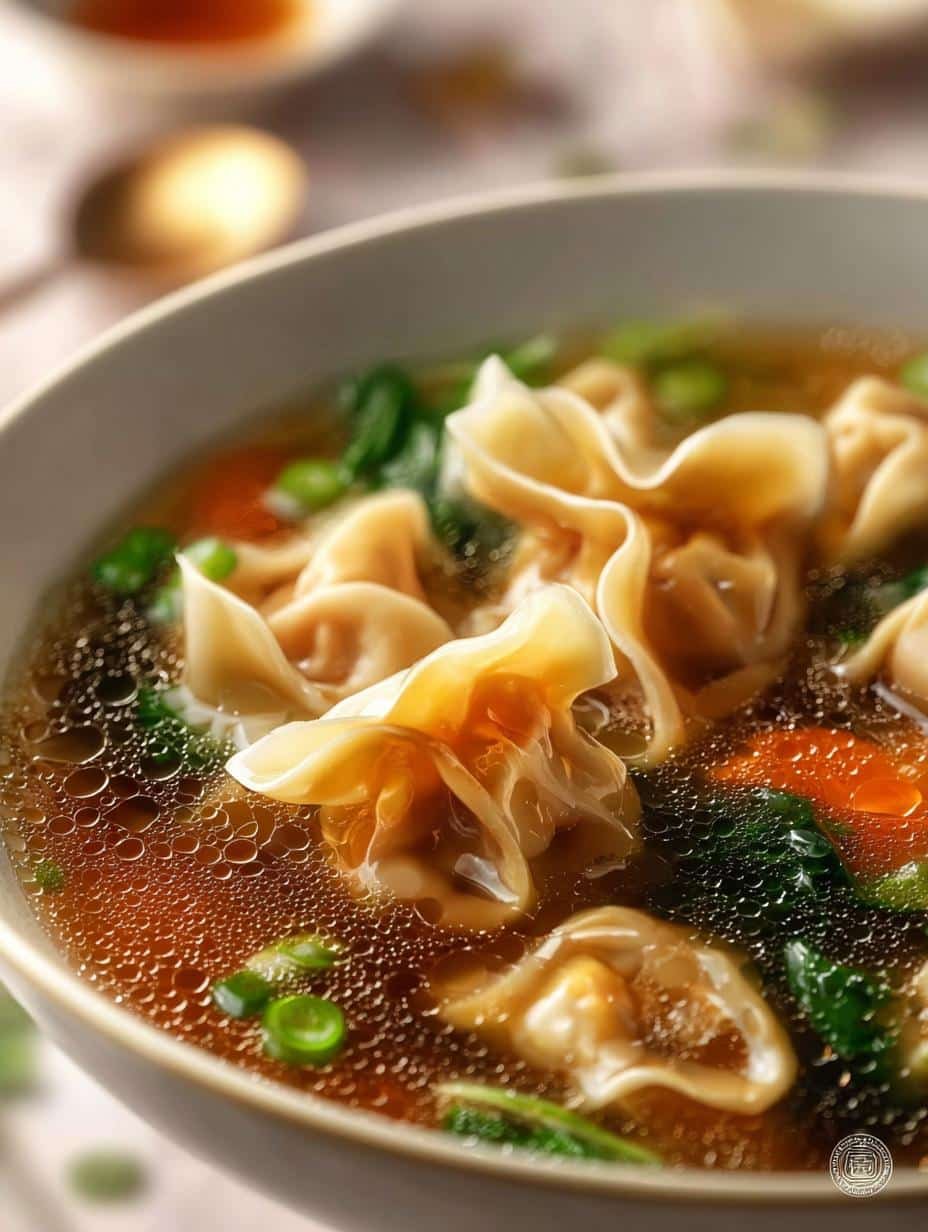 Wonton Soup with Shiitake